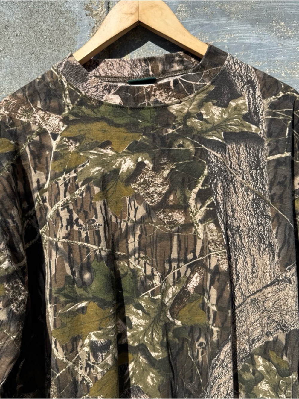 Vintage Mossy Oak Camo Long Sleeve Shirt XL Hunting